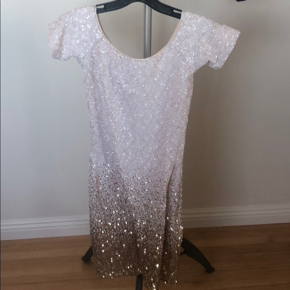 Dress The Population white/gold dress